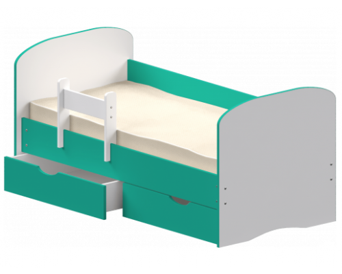 Детская кровать ''Карусель-2'' цветная   160*80/190*80